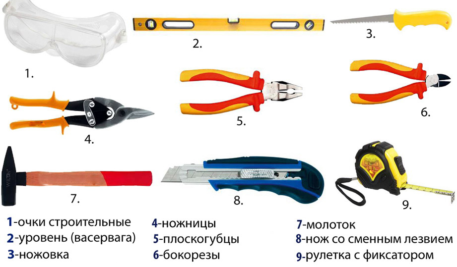 Инструменты для сборки футеровки