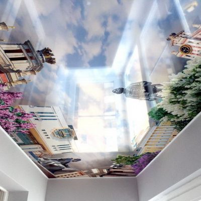 Потолок с урбанистическими мотивами
