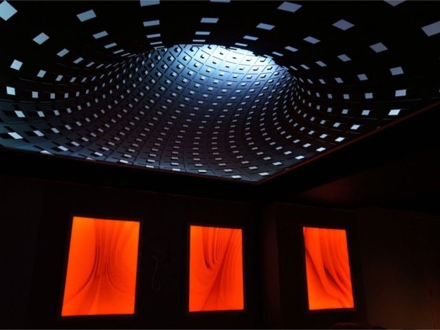 3D натяжные потолки - для каких интерьеров подходят, виды и фото