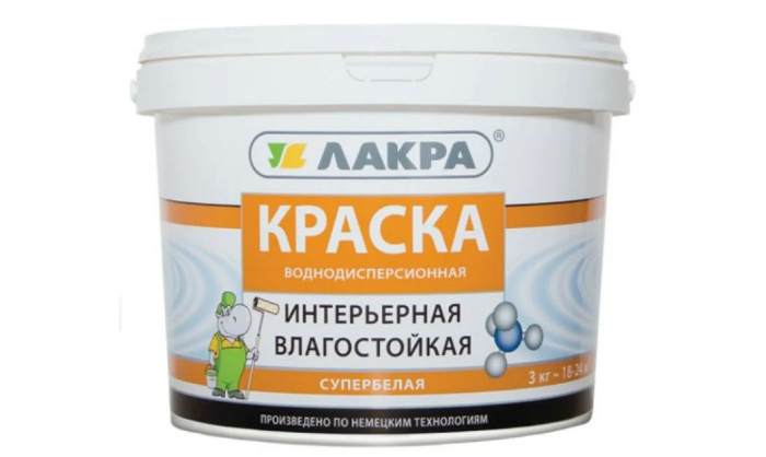 Влагостойкая акриловая краска Lacra Interior Super-white матовая супербелая